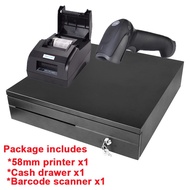 Cash drawer + POS printer + Barcode scanner For PC