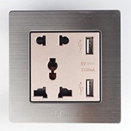 Lgtech F72-023 multi-function wall socket with 2 usb ports - Genuine product
