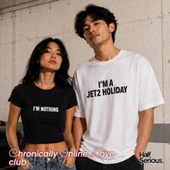 "Nothing Beats A Jet2 Holiday" Graphic Tee Premium Oversize Regular Baby Tee Crop Top Unisex | Half 