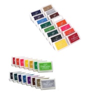 X1Craft Ink Pad Stamps Partner Diy Color16 Color Craft Ink Pad for Stamps Paper Wood Fabric