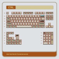 Keytok CTRL Orange Keycaps KOL Profile Double shot Dye sub Printed PBT+PC Keycap 122-Keys