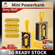 【SG STOCK】Mini Power bank 20000mAh Portable PowerBank 66W Fast Charging With data cable Mini Power bank 充电宝