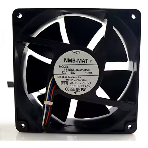 For NMB-MAT 4715KL-04W-B56 DC 12V 1.3A 3600RPM 12cm 12038 120x120x38mm Double Ball Bearing Cooling F