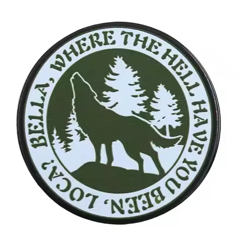 Twilight Wolf Howling Silhouette Bella Where Have You Been Enamel Pin Classic Movie Quote Lapel Badg