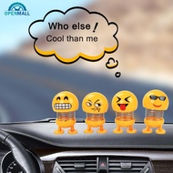 OPENMALL Shaking Head Toys Ornaments Dolls Cute Cartoon Funny Emoji Wobble Robot Lovely Car Dashboar
