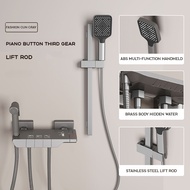 ZLOON Gun Gray Piano 3-Button Constant Temperature Shower Shower Set Booster Spray Shower Head Rain Shower Shower