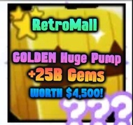 25B Gems + Golden Huge Pumpkin Cat (Pet Simulator X)