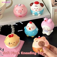wallpink Cute Capybara Squeeze Toy Cartoon Rabbit Pig Fidget Toy Squishy Pinch Kneading Toy Stress Reliever Toy Kid Party Favor New
