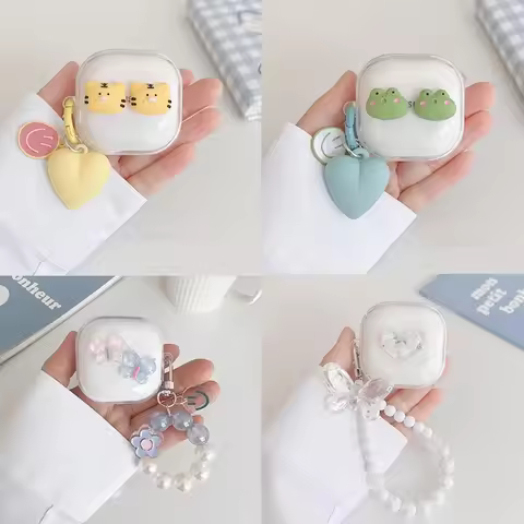Cute Cartoon Clear Earbuds Cover for Redmi Buds 5 Lovely Bracelet Earphone Case for Redmi Buds 4 Lit