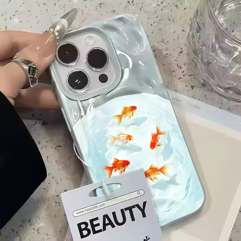 Goldfish in Rippling Water Phone Case for iPhone 18 Pro/18 Pro Max, 17/17 Air/17 Pro/17 Pro Max, 16/
