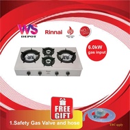 Rinnai RI-4RSPN Commercial LPG Gas 4 Burner/ Stove Cooker