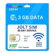 Jolt Mobile $12.00-3GB Data Plan on AT&T 5G 4G LTE Network SIM Card for Business-Office-Home Use - T