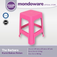 kursi bakso rotan kokoh - barbara chair - mondoware plastik br1 - pink
