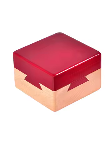 Impossible Puzzle Box with Hidden Compartments 3D Wooden Brain Teaser For Adults And Kids Luban Lock