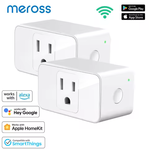 Meross HomeKit Smart Plug Mini WiFi Socket US Version App Remote Voice Control Support Alexa Google 