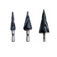 AKICUT M35 Step Drill HSS Cobalt Step Drill Bit HSS Steel Hole Spiral Step Drill Bit Cone Groove Bit