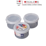 Set 3 hộp nhựa tròn cao cấp 180ml Nakaya Nội Địa Nhật Bản