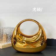 Fashion Personality And Creativity Acrylic Gold Box Pack Banquet Candy Color Goose Egg Cloud Shell C