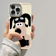 Casing for iPhone 7plus 8 7 8plus 6plus 14 15 X XR XS MAX 12Promax 12 13Promax 15Promax 11 14Promax Cartoon Dog Pattern Metal Photo Frame Drop Protection Soft Case