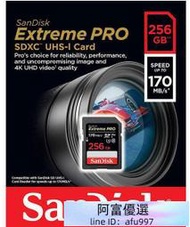 SanDisk 256GB 256G Extreme PRO 170MBs SDXC SDHC SD 4K 記憶卡