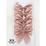 BW602-12 Christmas Three-Dimensional Rose Glitter Bow