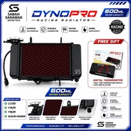 DYNOPRO Racing Radiator 600ML with Bigger Cooling Fan + FREE Digital Thermometer LC135 Y15ZR Y16ZR