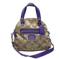 Coach F21713 經典款兩用包（手提包/肩背包）
COACH銅紫 [二手]