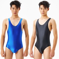 Men Feeling Oily Body Shapewear Tight Underwear Glossy Silky Body Shaper Briefs Large Size Body Shap