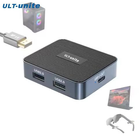 DP to USB-C Adapter for Portable Monitor & AR Glasses, Video Converter for Graphics Card to Type-C D