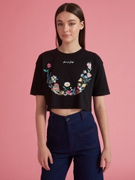 HAUS OF GRAFF-KEW BOTANIC CROP T-SHIRT เสื้อยืดพิมพ์ลาย