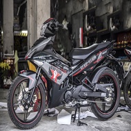 Exciter 150 boss sticker black gray red, exciter 150 stamp, exciter 150 boss team, exciter 150 car s