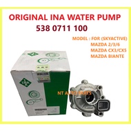INA WATER PUMP 538 0711 100 MODEL FOR (SKYACTIVE) MAZDA 2/3/6 MAZDA CX3/CX5 MAZDA BIANTE