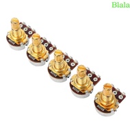 Blala 5Pcs B500k Potentiometer Splined  Electric Guitar Bass Effect Amp Tone Volume