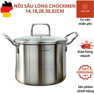 CHOCKMEN deep stainless steel pot 14,18,28,30,32cm, high wall stainless steel pot, high wall pot, CH