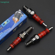 {hangmai} 1PCS 10mm Motorcycle Iridium Spark Plug Three Jaw Three-Pole Energy-saving Spark Plug For 