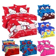 PSB_ 4 in 1 CADAR CARTOON QUEEN BEDSHEET 150*195*25CM