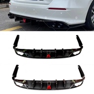 CIVIC FE 2022 2023 REAR BUMPER DIFFUSER LIPS BODYKIT SKIRT WITH LED BLACK CARBON EXHAUST🔥READY STOCK🔥