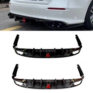CIVIC FE 2022 2023 2024 2025 REAR BUMPER DIFFUSER LIPS BODYKIT SKIRT WITH LED BLACK CARBON EXHAUST🔥R