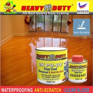 1L ( Heavy Duty Coating ) 2K PU-UV CLEAR PU EPOXY COAT WATERPROOF &amp; ANTI-SCRATCH FOR TABLE WOOD