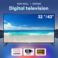 Digital TV 43 Inch Television EXPOSE  4K LED TV 32 Inch FHD 1080P With HDMI/VGA/USB 5-Year Warranty