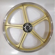 SPORT RIM SUZUKI RG / RGV ( WITH BEARING &amp; BUSH)1 PASANG GOLD-5 BATANG RG110 RGV120