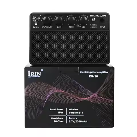 IRIN KG-10 Electronic Guitar Amplifier Speaker Portable Amp Lightweight Musical Instruments Speaker 