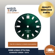 D0881 62mas Style Dial - Sunsburst Green - Date