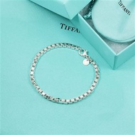 Tiffany&Co. Venetian威尼斯簡約鍊條造型純銀手鍊 真品平行輸入