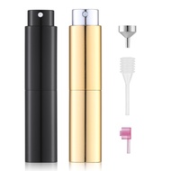 LISAPACK 8ML Atomizer Perfume Spray Bottle for Travel (2 Pack), Empty Cologne Dispenser, Portable Sp