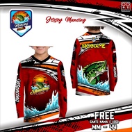 Kaos jersey mancing anak baju mancing mania terbaru lengan panjang