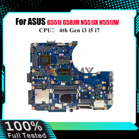 N551JM Laptop Motherboard For ASUS ROG N551JQ N551JX G58JM G551J N551JB N551J N551JK N551JM N551JW M