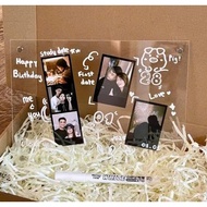 Transparent Mica Photo Frame Gift Set, Meaningful DIY Transparent Acrylic Set for Lovers and Friends