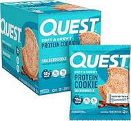 Quest Nutrition Snickerdoodle Protein Cookie, High Protein, Low Carb, Gluten Free, 12Count