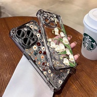 Casing For Motorola MOTO Edge 60 FUSION 50 FUSION 5G G60 G24 G06 Case Pink violet Flowers Plating So